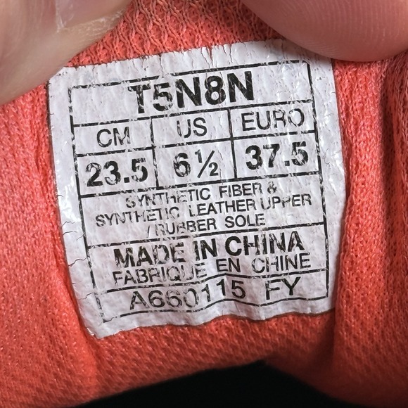 Asics Womens Gel Venture 5 T5N8N Black/Coral/Teal Running Shoes Size 6.5 - Picture 11 of 11